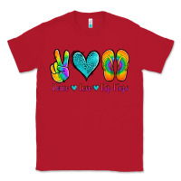 Red peace love flips flops Classic Tee - Jasminsmagicworld