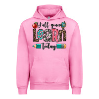 Fuchsia Pink y'all gonna learn today Urban Hoodie - OliviaCreatesArt