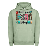 Pigment Oil Green y'all gonna learn today Urban Hoodie - OliviaCreatesArt