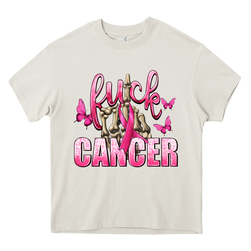 Fuck Cancer With Butterflies Heavy Core Tee by texasbilliewilder | Teevron