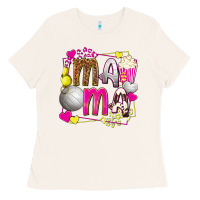 Bone mama volleyball with popcorn Ladies Tee - texasbilliewilder