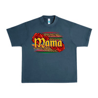 Midnight Navy Latina mama with serape and roses Urban Heavy Tee - Jasminsmagicworld