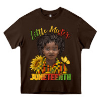 Chocolate Brown little mister juneteenth black boy Heavy Core Tee - BarkalooDesign
