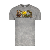 Cloud Rock Peace Love Green Chameleon Lizard Vintage Tee - LillyAllenDesigns