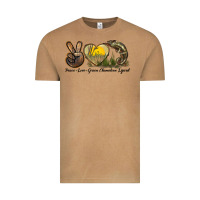 Vintage Camel Peace Love Green Chameleon Lizard Vintage Tee - LillyAllenDesigns