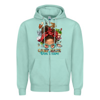 Seafoam Camp Hair Dont Care Messy Bun Bbs Zipper Hoodie - BundleAndBundleShop