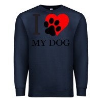 Navy I My Dog Premium Sweatshirt - Bettercallsaul