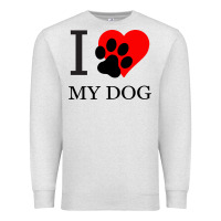 Oatmeal Heather I My Dog Premium Sweatshirt - Bettercallsaul