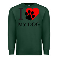 Sports Green I My Dog Premium Sweatshirt - Bettercallsaul