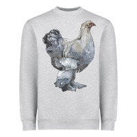 Heather Grey Brahma Chicken Heavyweight Sweatshirt - LillyAllenDesigns