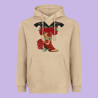 Cowboy Boots Heavyweight Hoodie Designed By Bettercallsaul