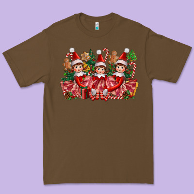 Christmas Girl Elfs Premium Tee Designed By Fadigitalartstudio
