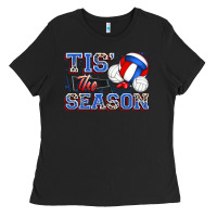 Black tis' the season volleyball Ladies Tee - Zillion Design Studio