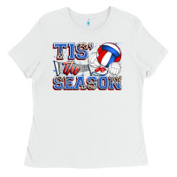 White tis' the season volleyball Ladies Tee - Zillion Design Studio