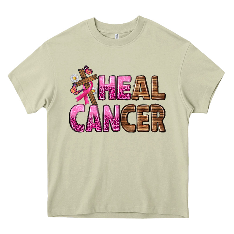 Heal Cancer Heavy Core Tee by texasbilliewilder | Teevron
