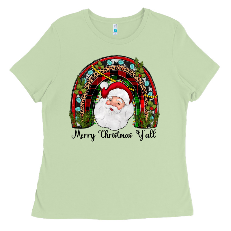 Merry Christmas Y'all Rainbow Ladies Tee by JahusDesignShop | Teevron