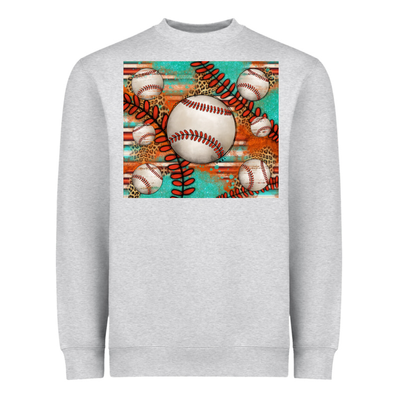 Baseball Turquoise Serape Glitter Tumbler Heavyweight Sweatshirt by Jasminsmagicworld | Teevron