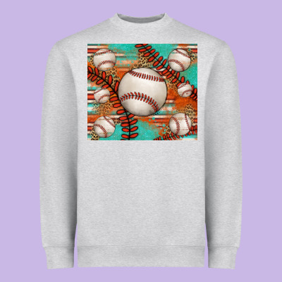 Baseball Turquoise Serape Glitter Tumbler Heavyweight Sweatshirt Designed By Jasminsmagicworld