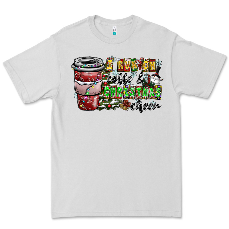 I Run On Coffee And Christmas Cheer Premium Tee by CowhideDigitalArt | Teevron