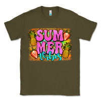 Army Green summer vibes leopard background Classic Tee - Jasminsmagicworld