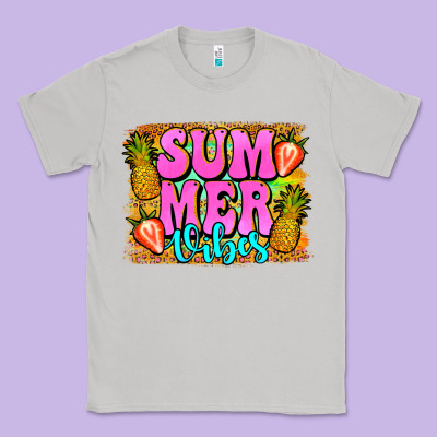 Summer Vibes Leopard Background Classic Tee Designed By Jasminsmagicworld