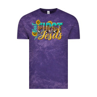 Cloud Purple but first jesus Vintage Tee - NancyCooperArtShop