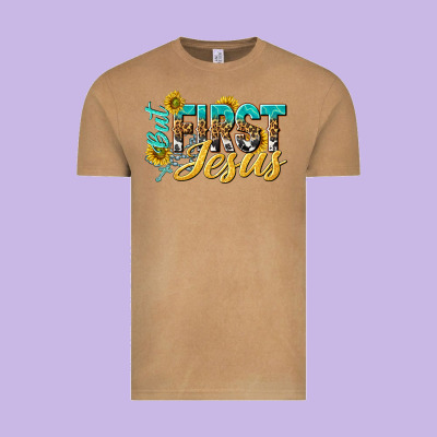 But First Jesus Vintage Tee Designed By Nancycooperartshop