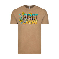 Vintage Coffee but first jesus Vintage Tee - NancyCooperArtShop