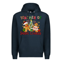 Navy Teacher of smart cookies Premium Hoodie - texasbilliewilder