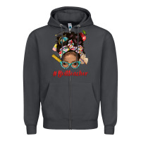 Smoke Afro Messy Bun Best Teacher With Leopard Glasses Bbs Zipper Hoodie - BundleAndBundleShop