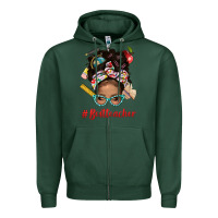 Sports Green Afro Messy Bun Best Teacher With Leopard Glasses Bbs Zipper Hoodie - BundleAndBundleShop