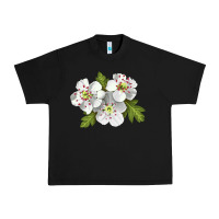 Black Hawthorn Flower Illustrations Urban Heavy Tee - LillyAllenDesigns