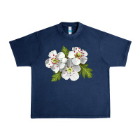 Navy Hawthorn Flower Illustrations Urban Heavy Tee - LillyAllenDesigns