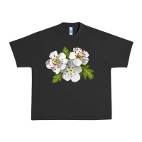 Pigment Black Hawthorn Flower Illustrations Urban Heavy Tee - LillyAllenDesigns