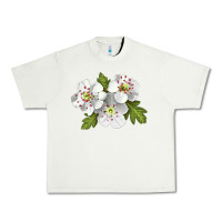 Pistachio Hawthorn Flower Illustrations Urban Heavy Tee - LillyAllenDesigns