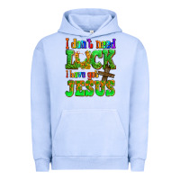 Pigment Grape Ice St. Patrick's I dont need luck i have got Jesus Urban Hoodie - OliviaCreatesArt