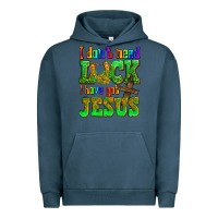 Pigment Midnight Navy St. Patrick's I dont need luck i have got Jesus Urban Hoodie - OliviaCreatesArt