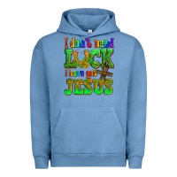 Pigment Pebble Blue St. Patrick's I dont need luck i have got Jesus Urban Hoodie - OliviaCreatesArt