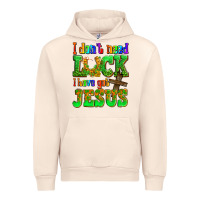 Sandshell St. Patrick's I dont need luck i have got Jesus Urban Hoodie - OliviaCreatesArt