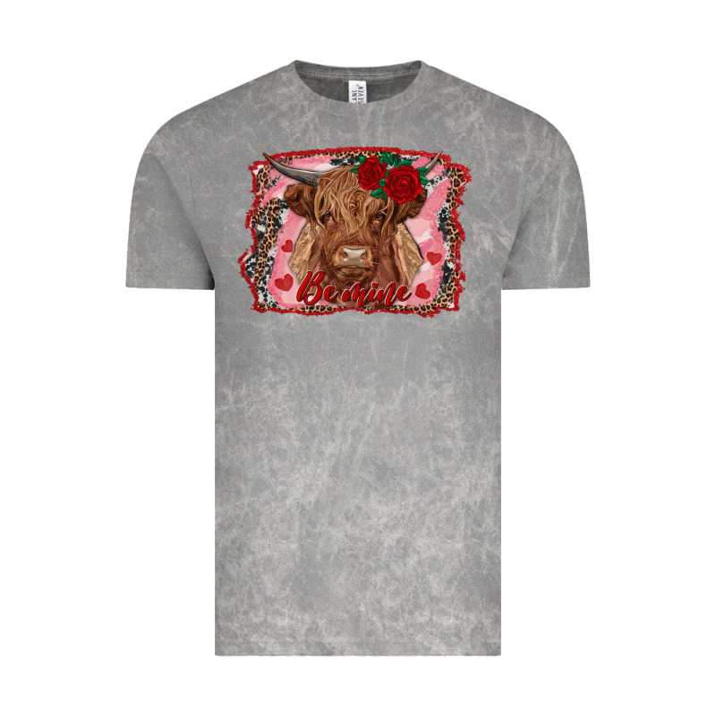 Be Mine Highland Cow Vintage Tee by AdoDesignShop | Teevron