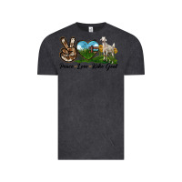 Vintage Black Peace Love Kiko Goat Vintage Tee - LillyAllenDesigns
