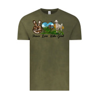 Vintage Olive Peace Love Kiko Goat Vintage Tee - LillyAllenDesigns
