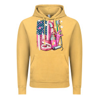 Vintage Mustard American flag and dental elements with teeth Vintage Hoodie - AdoDesignShop