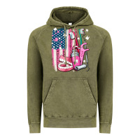 Vintage Olive American flag and dental elements with teeth Vintage Hoodie - AdoDesignShop