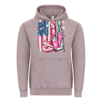 Vintage Zinc American flag and dental elements with teeth Vintage Hoodie - AdoDesignShop