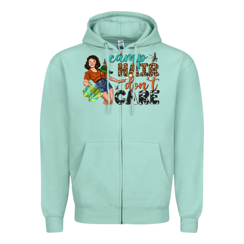 Camp Hair Don't Care Zipper Hoodie by BundleAndBundleShop | Teevron
