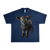 Navy southdown baby sheep Urban Heavy Tee - LillyAllenDesigns