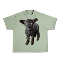 Oil Green southdown baby sheep Urban Heavy Tee - LillyAllenDesigns