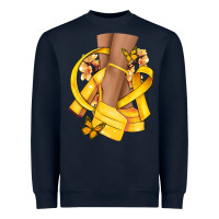 Childhood Cancer Diva Yellow Ribbon Heavyweight Sweatshirt | Teevron