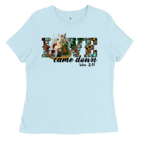 Baby Blue love came down holy family Ladies Tee - RanaPortraitStore